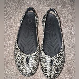 Crocs Kadee Ballet Flat Animal Print Leopard Snake 9 Womens‎
